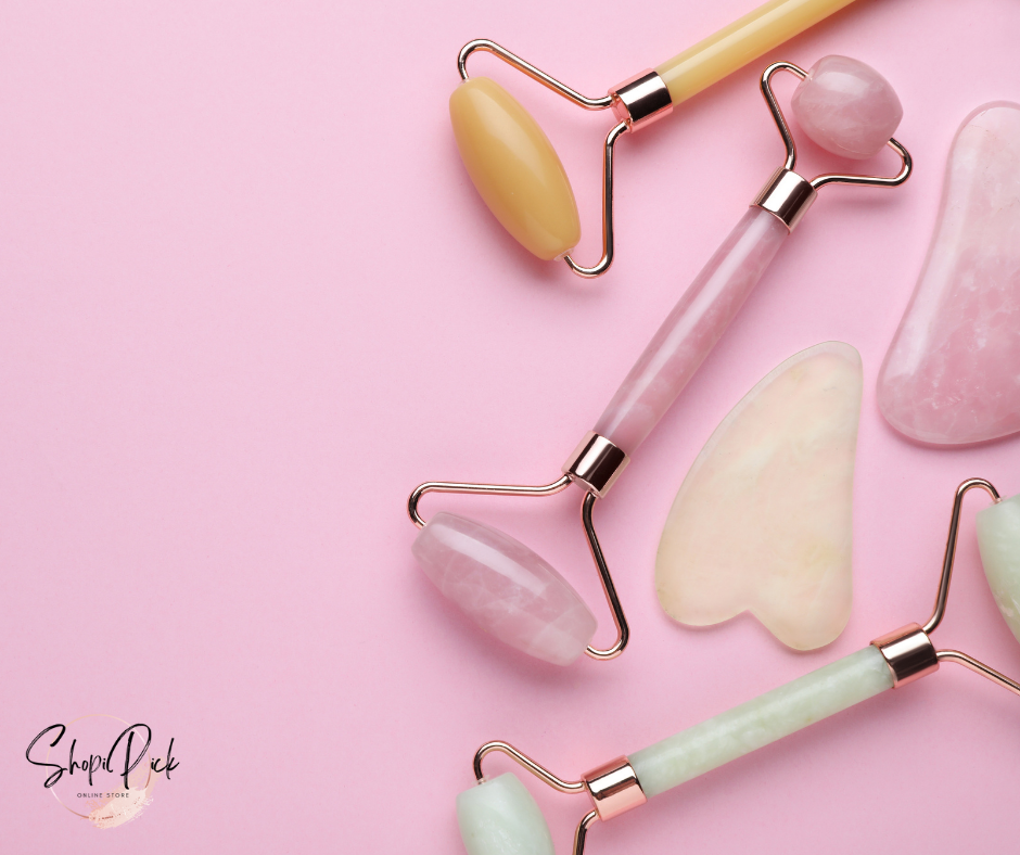 Rose Quartz Jade Roller and Gua Sha Set