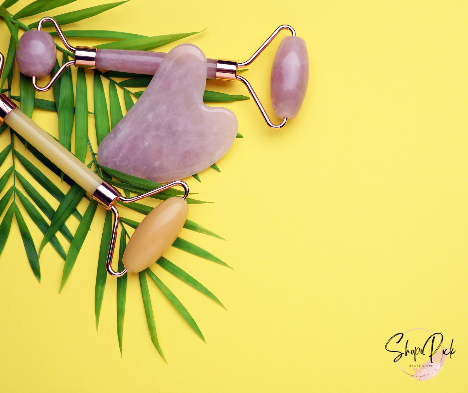 Rose Quartz Jade Roller and Gua Sha Set