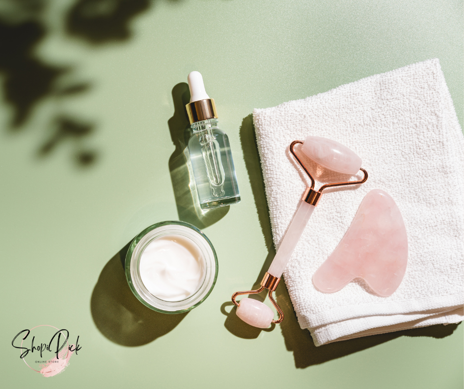 Rose Quartz Jade Roller and Gua Sha Set