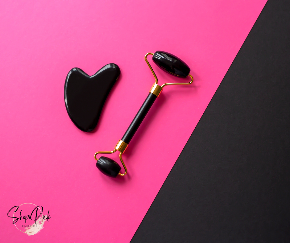 Rose Quartz Jade Roller and Gua Sha Set