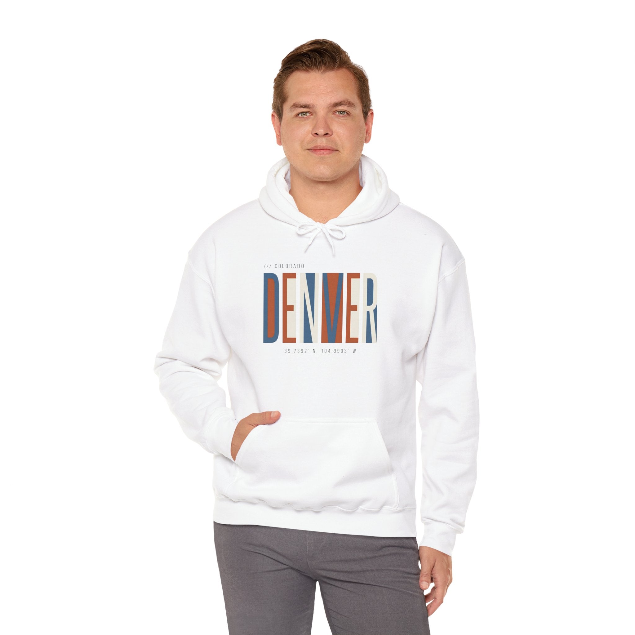 Denver Retro Stripe Hoodie — Colorado City Pride Sweatshirt