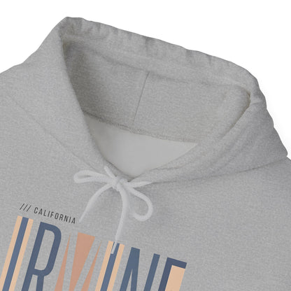 Irvine Modern Stripe Hoodie — Minimal City Name Pullover