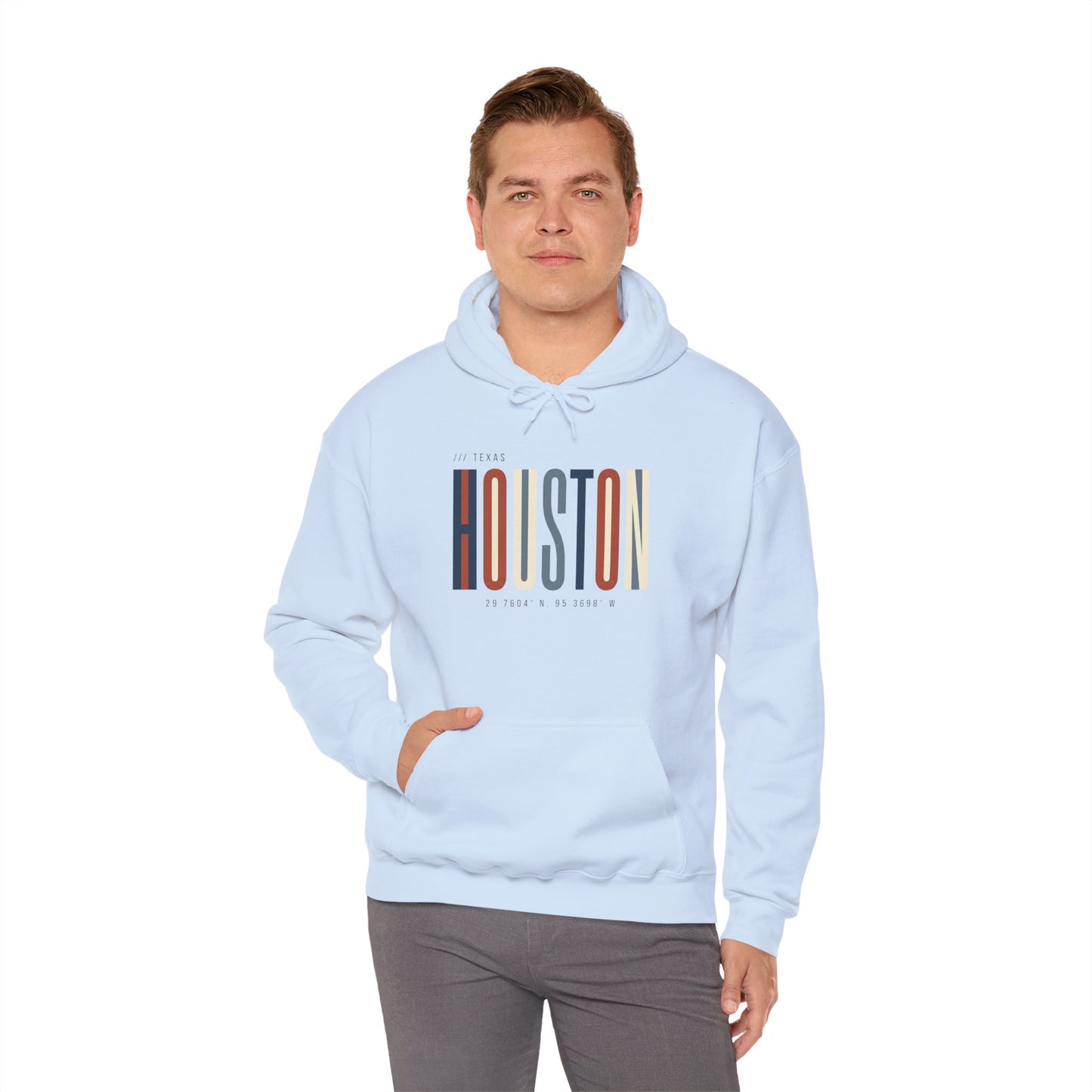 Houston Retro Stripe Hoodie — Vintage City Pride Sweatshirt