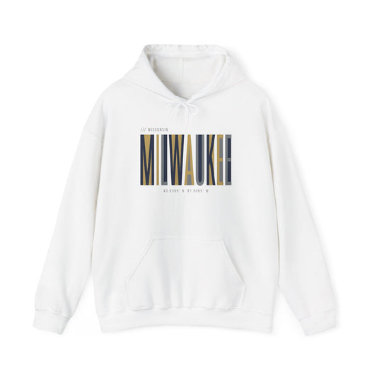 Milwaukee Retro Striped Logo Hoodie — Vintage City Pride Sweatshirt
