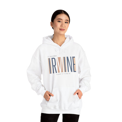 Irvine Modern Stripe Hoodie — Minimal City Name Pullover