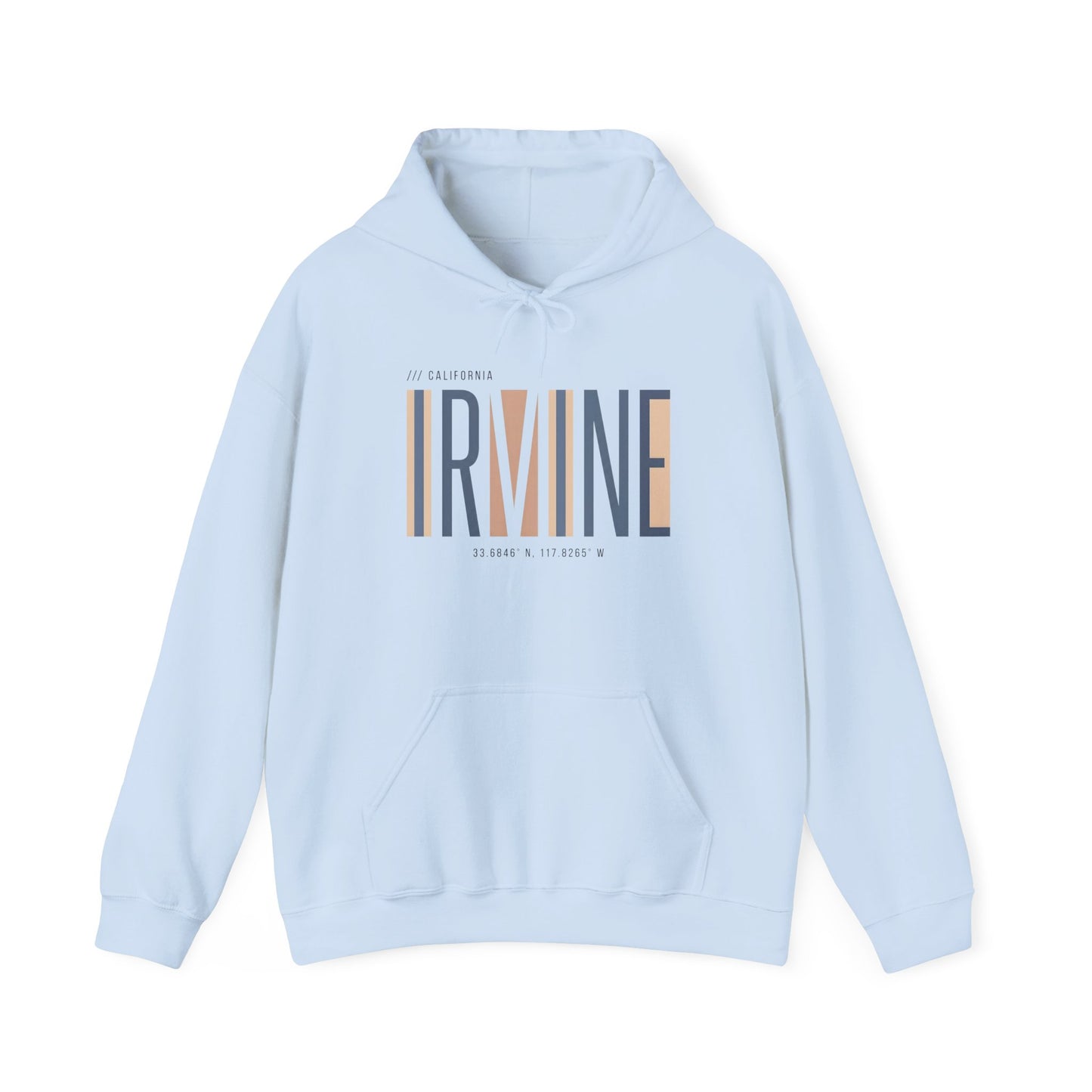 Irvine Modern Stripe Hoodie — Minimal City Name Pullover