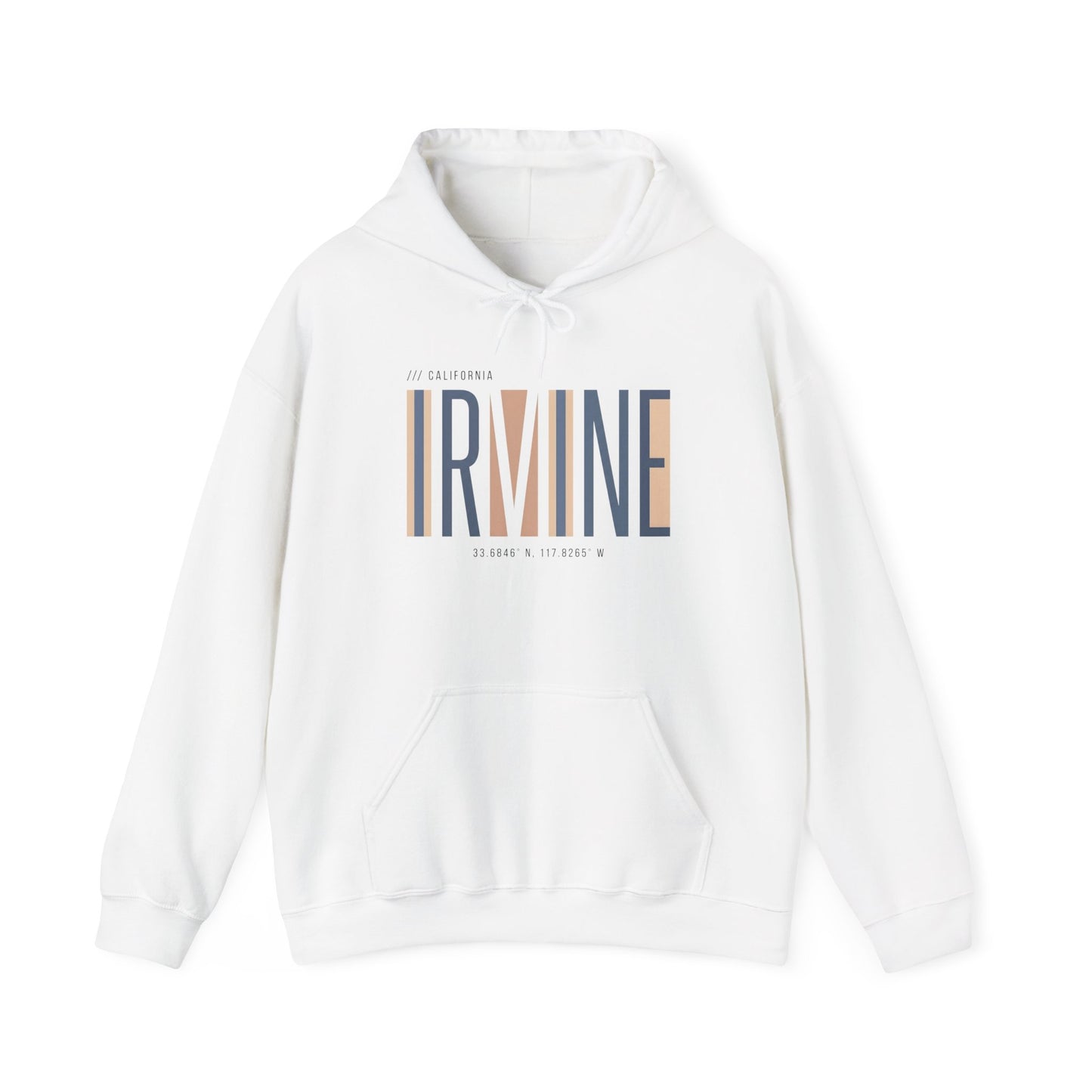 Irvine Modern Stripe Hoodie — Minimal City Name Pullover