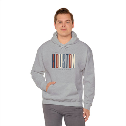 Houston Retro Stripe Hoodie — Vintage City Pride Sweatshirt