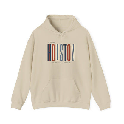 Houston Retro Stripe Hoodie — Vintage City Pride Sweatshirt