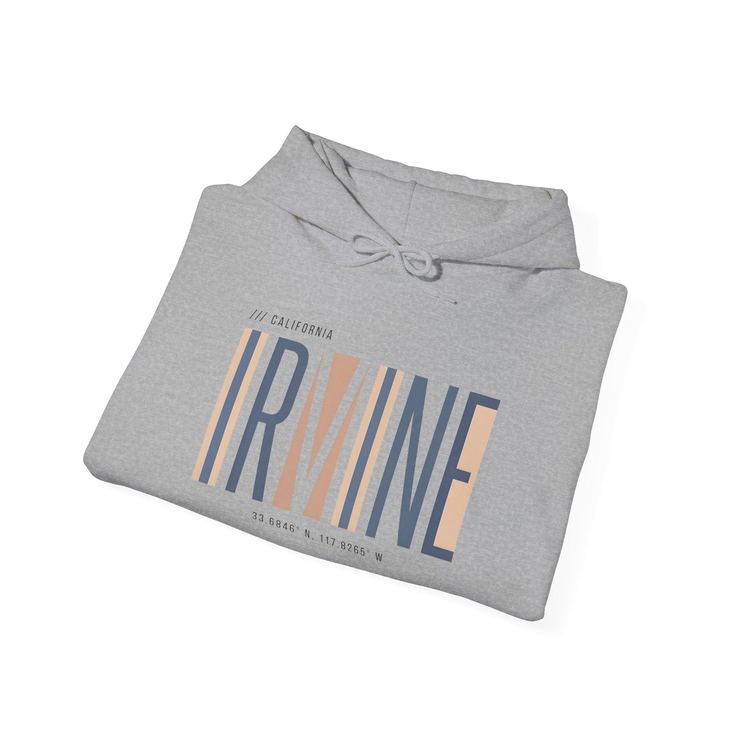 Irvine Modern Stripe Hoodie — Minimal City Name Pullover
