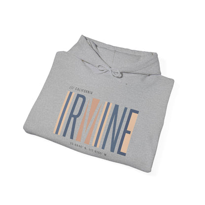 Irvine Modern Stripe Hoodie — Minimal City Name Pullover