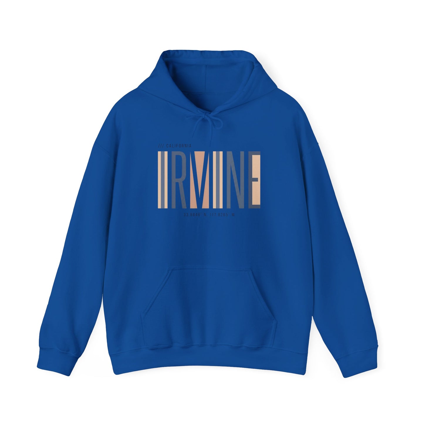 Irvine Modern Stripe Hoodie — Minimal City Name Pullover