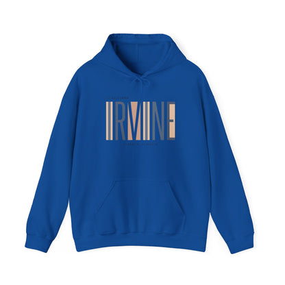 Irvine Modern Stripe Hoodie — Minimal City Name Pullover
