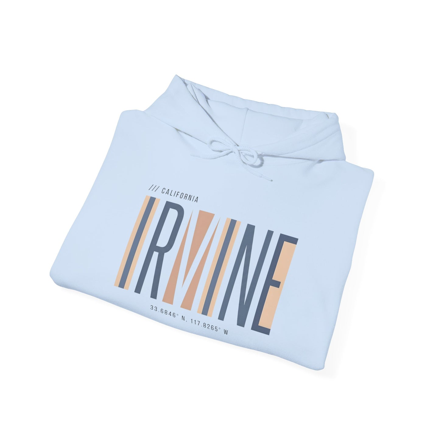 Irvine Modern Stripe Hoodie — Minimal City Name Pullover