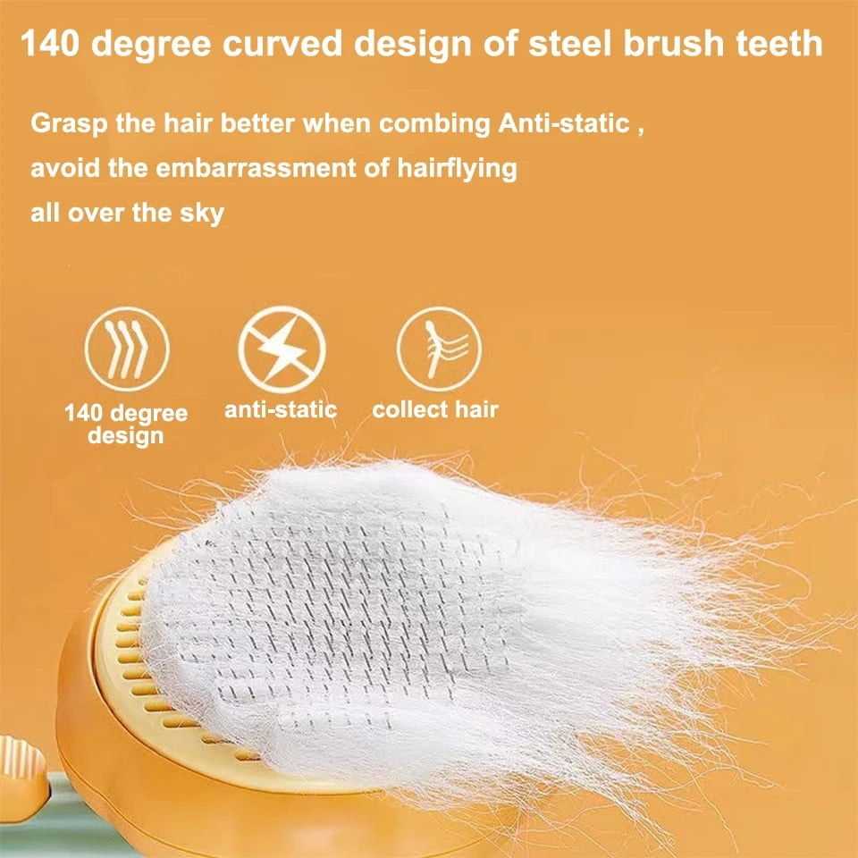 Gentle Self-Cleaning Cat Dog Pumpkin Brush