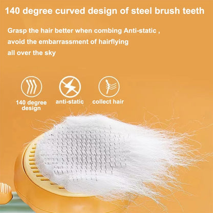 Gentle Self-Cleaning Cat Dog Pumpkin Brush