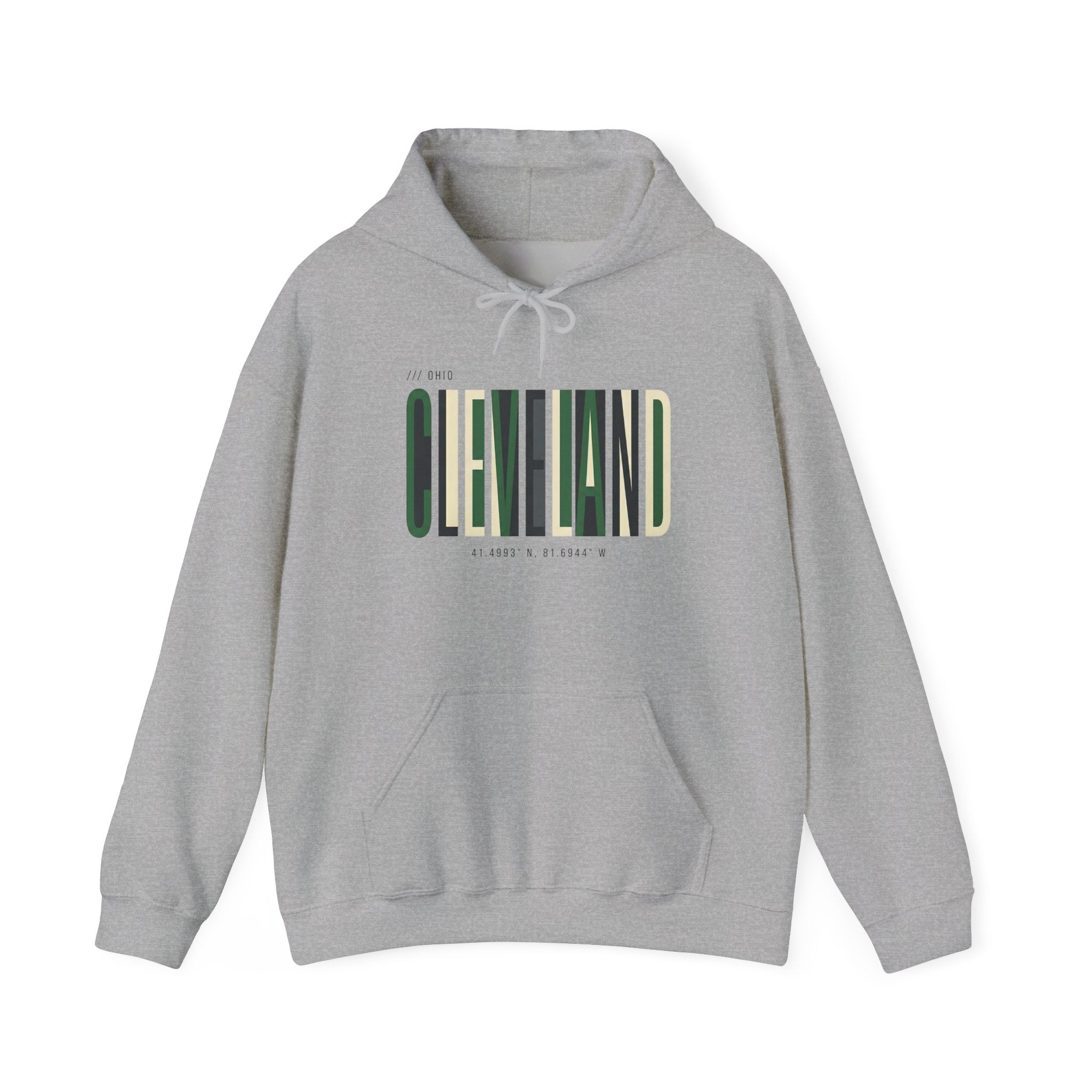 Cleveland Vertical Stripe Hoodie — Retro City Pride Sweatshirt