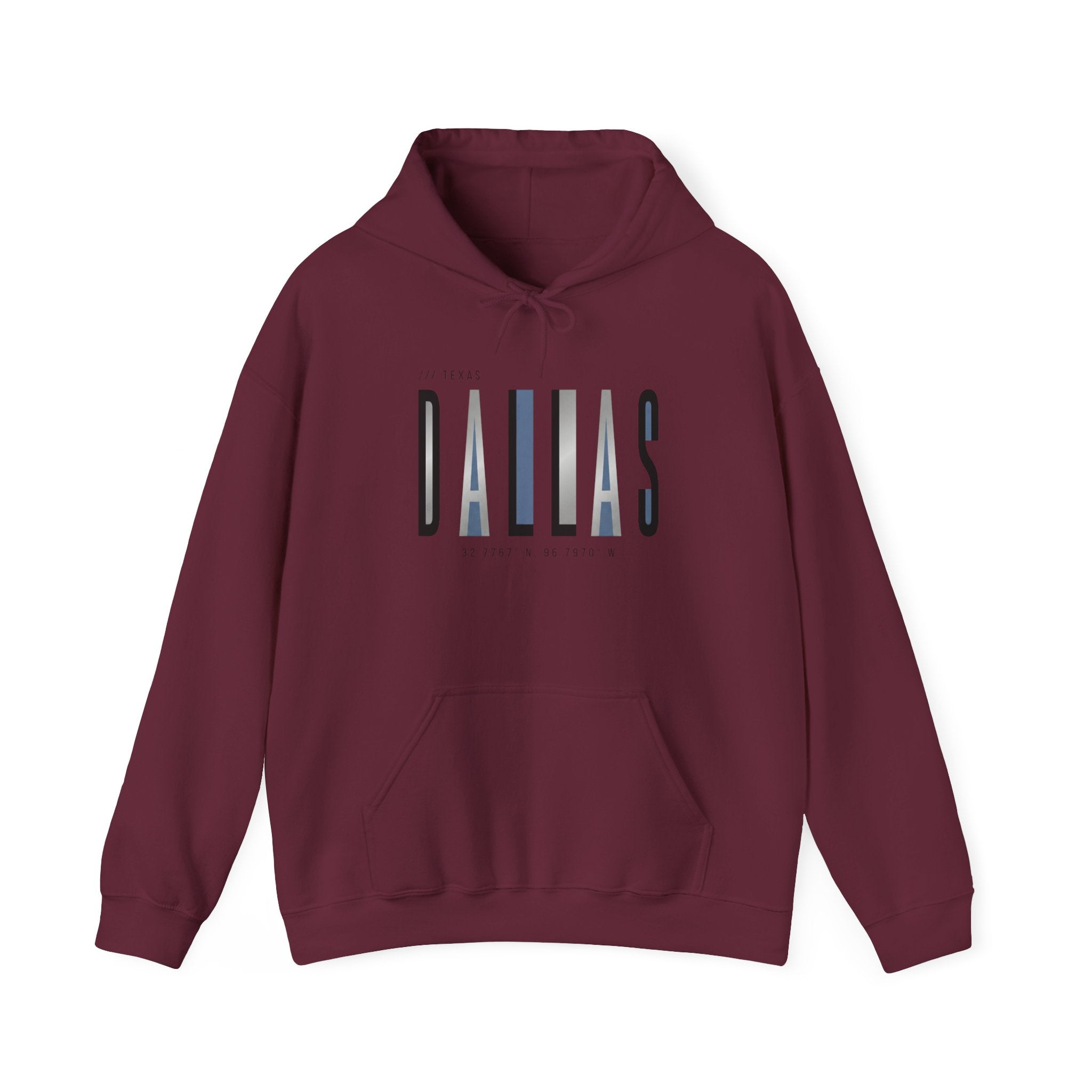 Dallas Skyline Hoodie — Modern City Graphic Hooded Sweatshirt