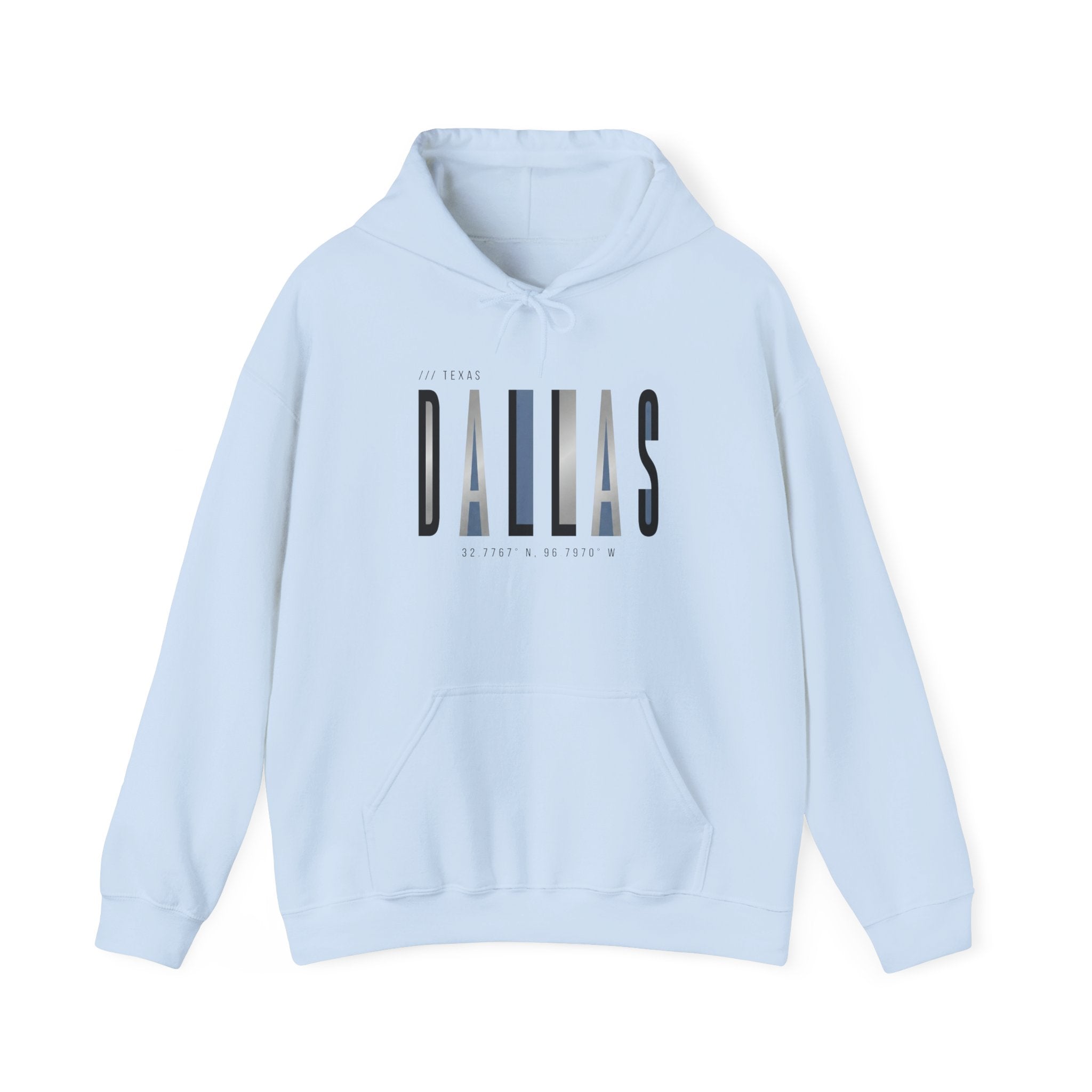 Dallas Skyline Hoodie — Modern City Graphic Hooded Sweatshirt