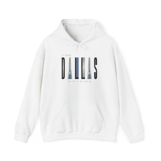 Dallas Skyline Hoodie — Modern City Graphic Hooded Sweatshirt