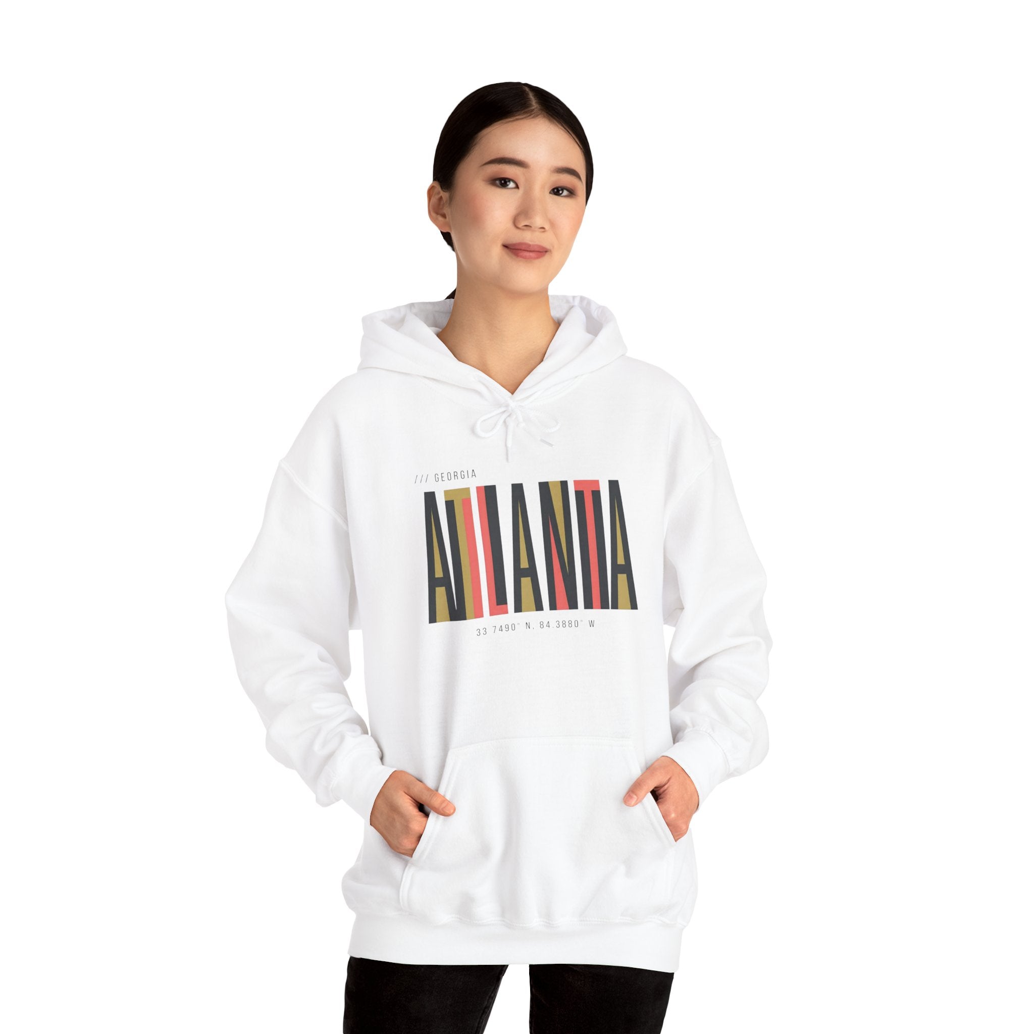 Atlanta Retro Stripe Hoodie – Colorblock City Pride Sweatshirt