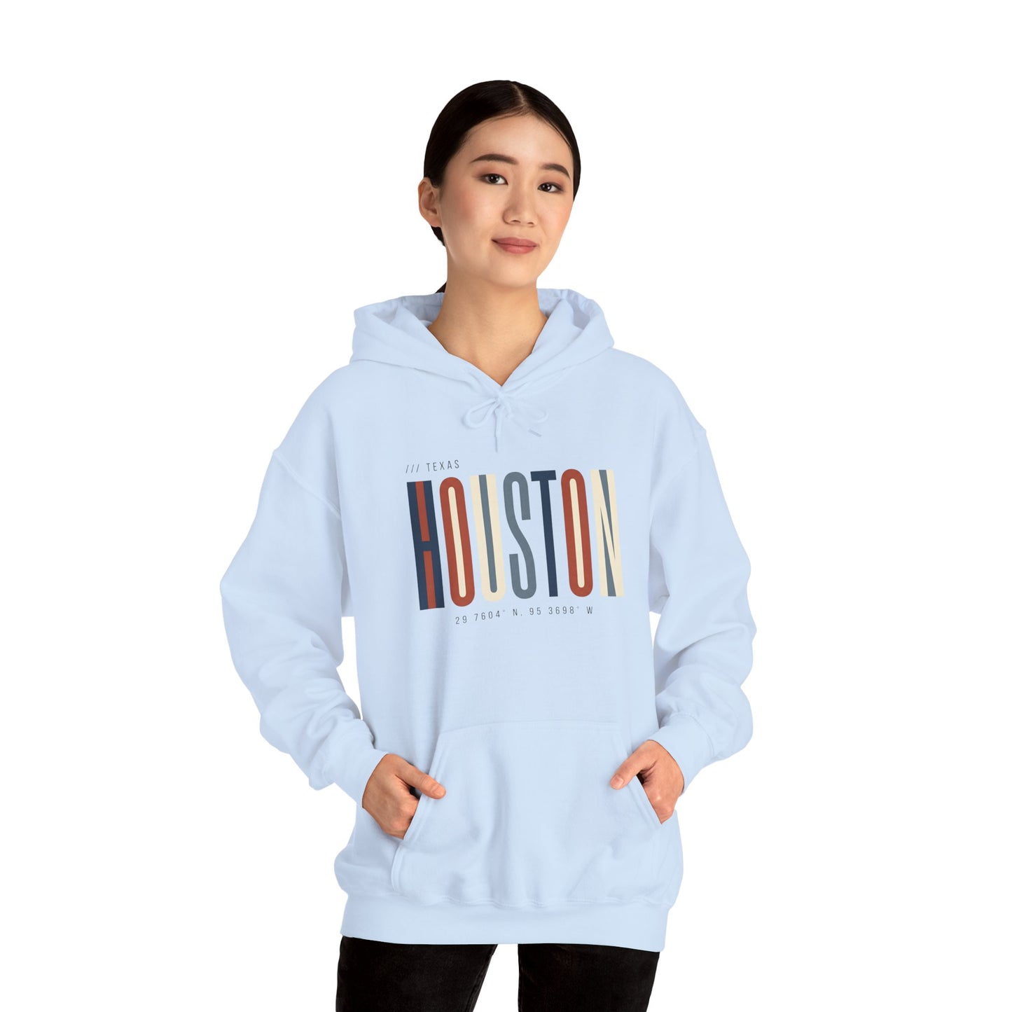 Houston Retro Stripe Hoodie — Vintage City Pride Sweatshirt