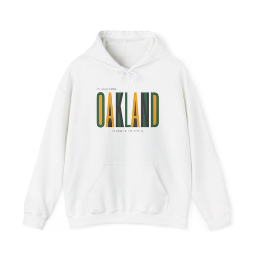 Oakland Retro Stripe Hoodie — Vintage City Pride Sweatshirt