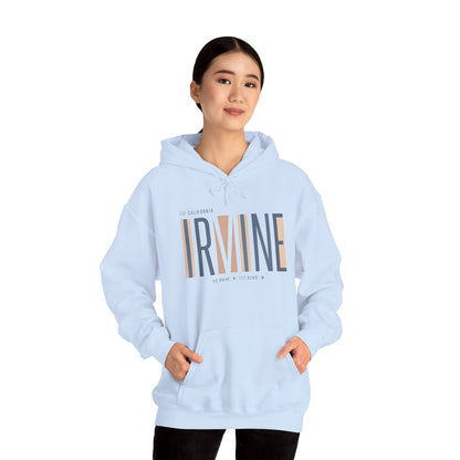 Irvine Modern Stripe Hoodie — Minimal City Name Pullover