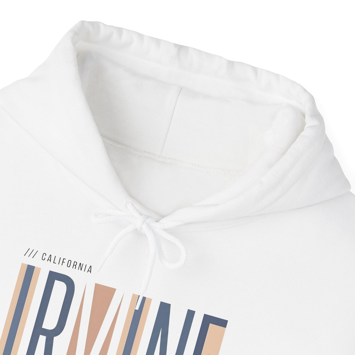 Irvine Modern Stripe Hoodie — Minimal City Name Pullover