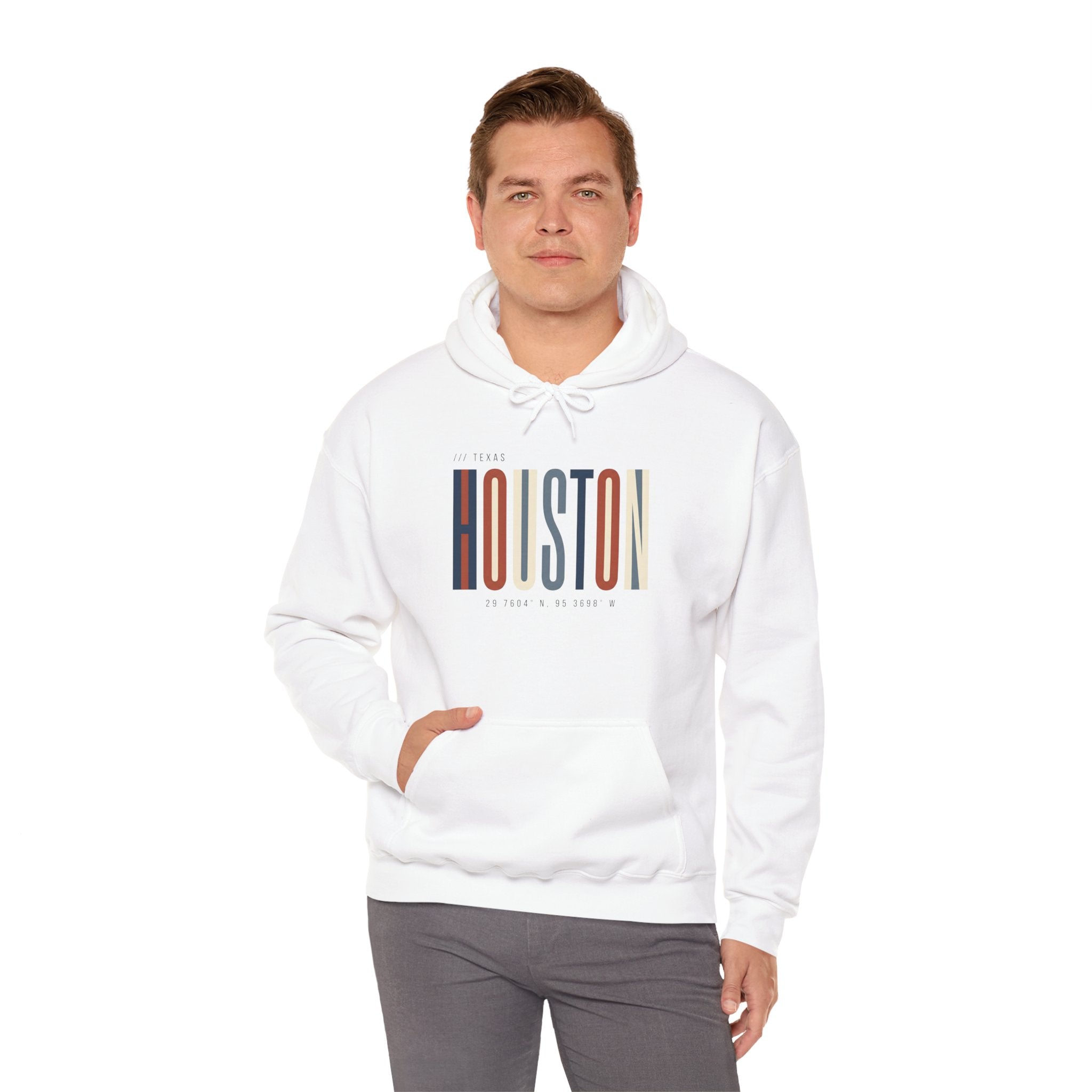 Houston Retro Stripe Hoodie — Vintage City Pride Sweatshirt