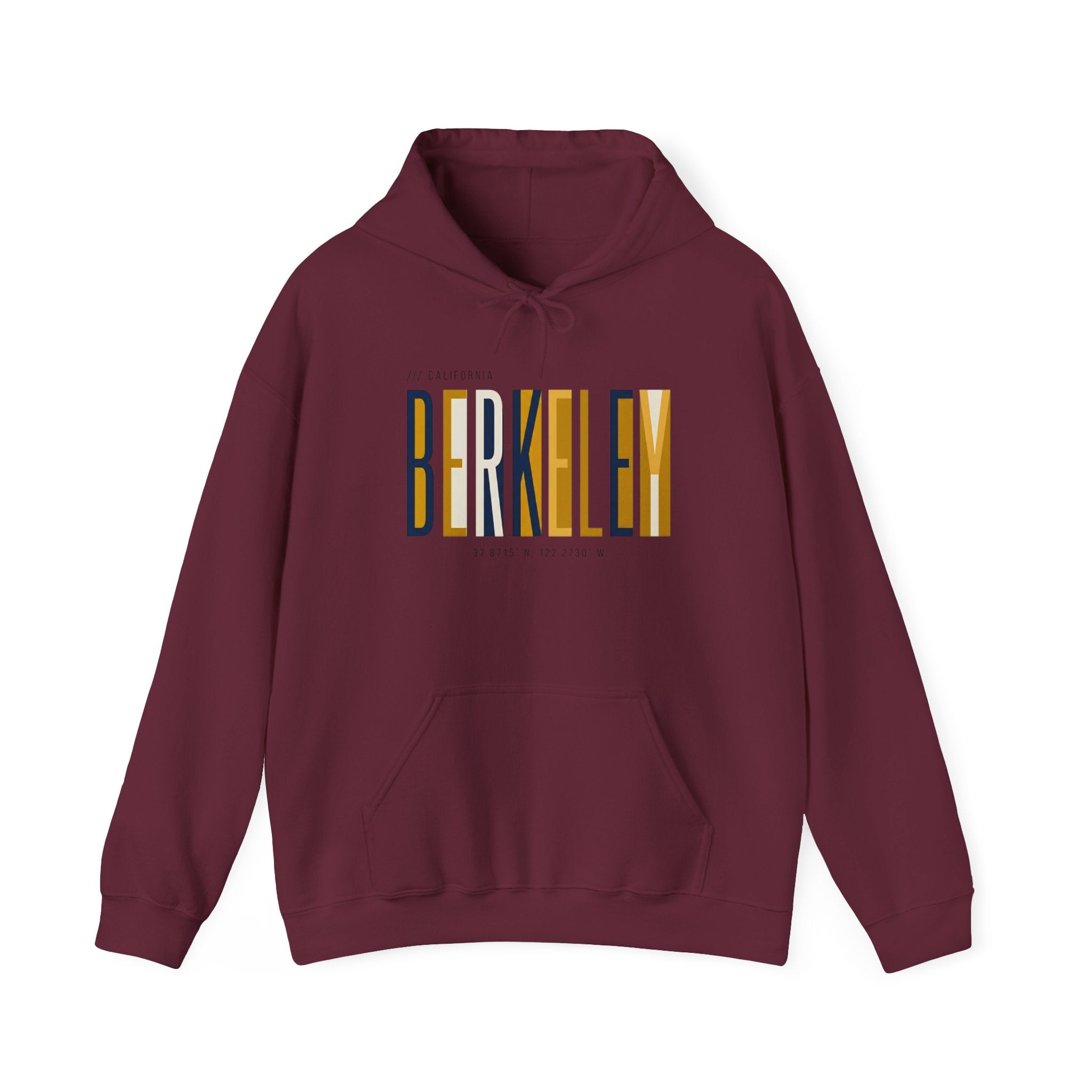 Berkeley Vertical Stripes Hoodie — Modern Collegiate Graphic Sweatshirt