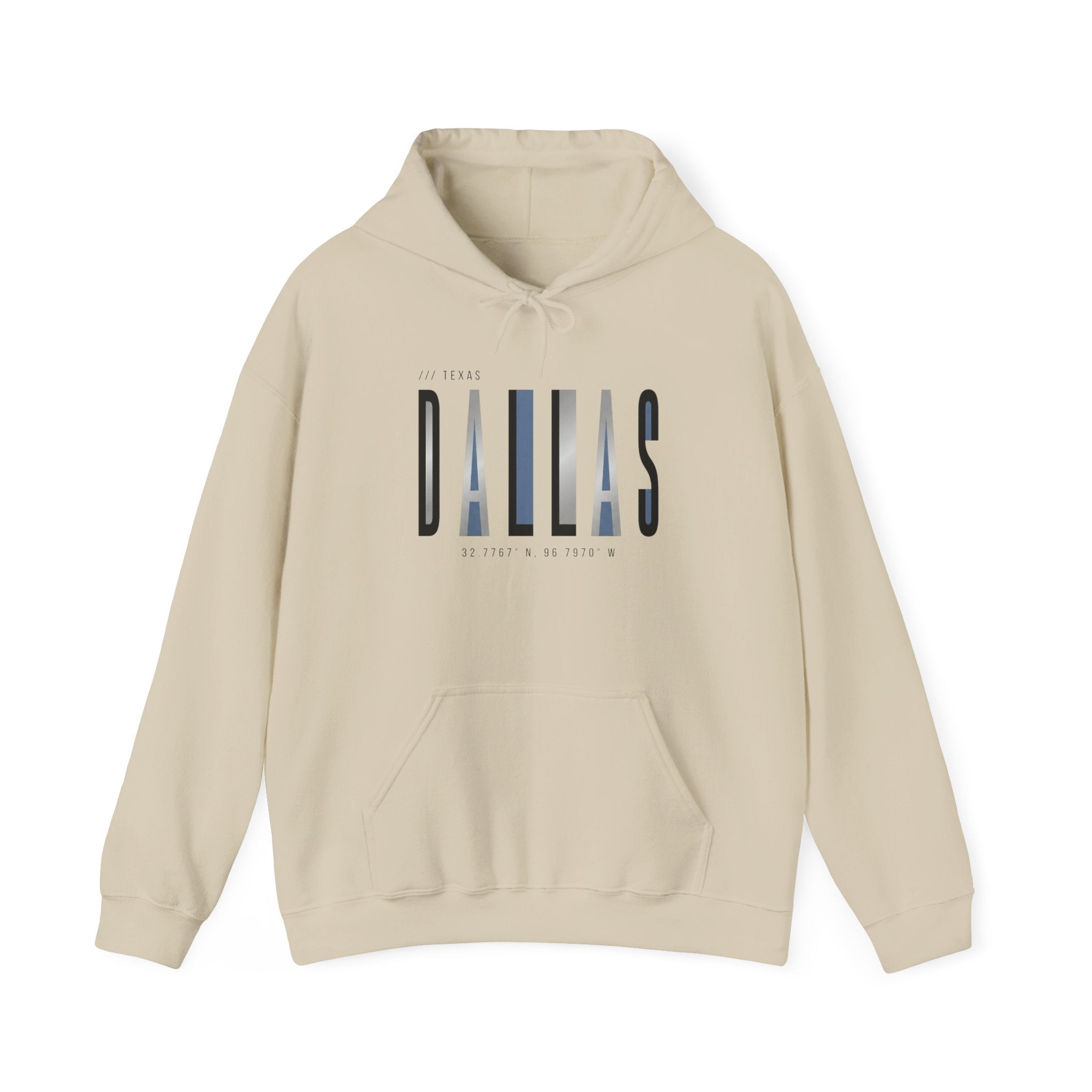 Dallas Skyline Hoodie — Modern City Graphic Hooded Sweatshirt