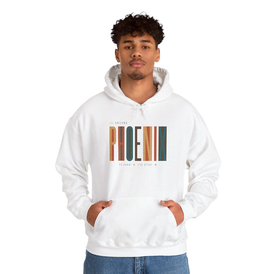 Phoenix Retro Stripe Hoodie — Vintage-Inspired Phoenix Graphic Sweatshirt
