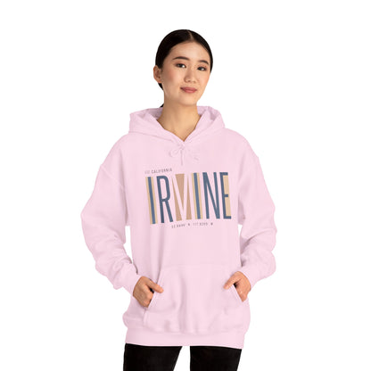 Irvine Modern Stripe Hoodie — Minimal City Name Pullover