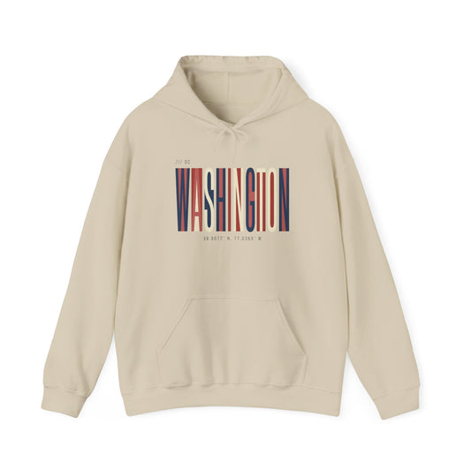 Washington State Retro Stripe Hoodie — Vintage Travel City Pride Sweatshirt