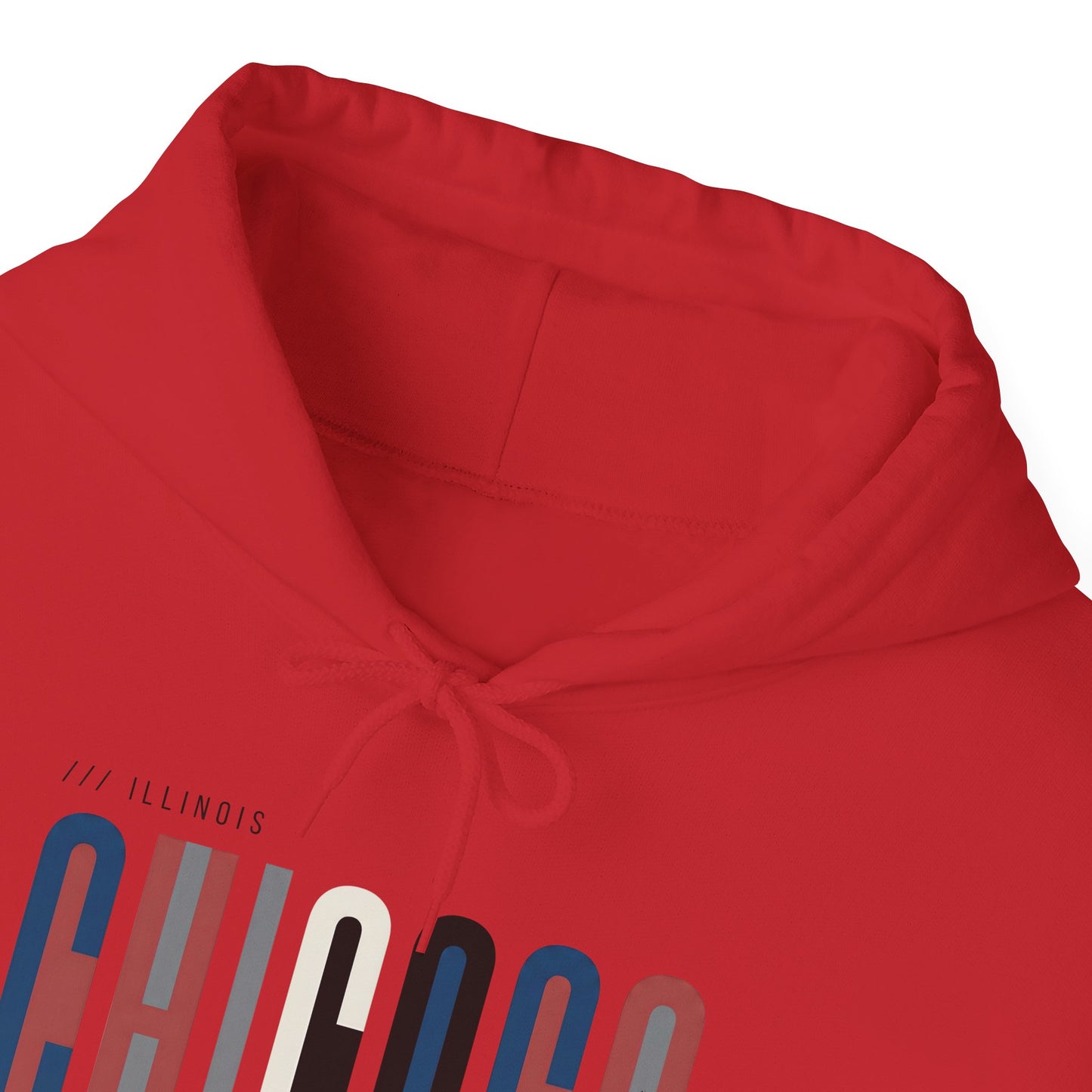 Chicago Retro Block Hoodie – Modern City Skyline Typography