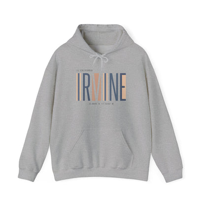 Irvine Modern Stripe Hoodie — Minimal City Name Pullover
