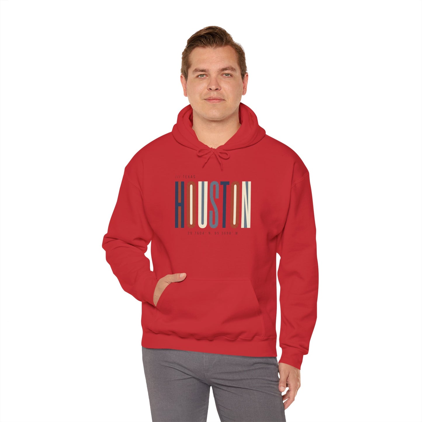 Houston Retro Stripe Hoodie — Vintage City Pride Sweatshirt