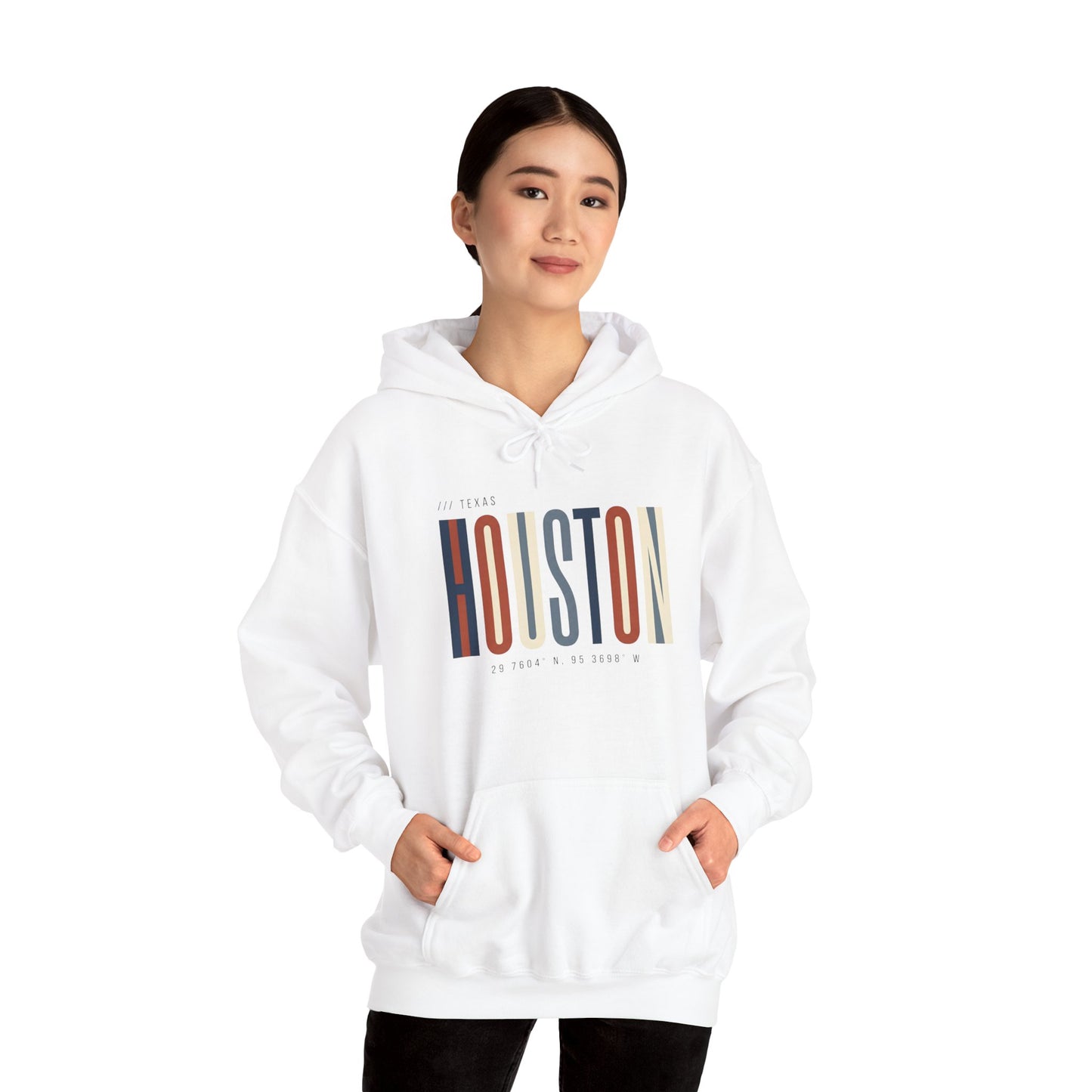 Houston Retro Stripe Hoodie — Vintage City Pride Sweatshirt
