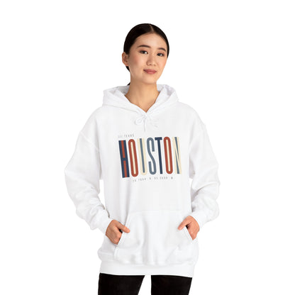 Houston Retro Stripe Hoodie — Vintage City Pride Sweatshirt