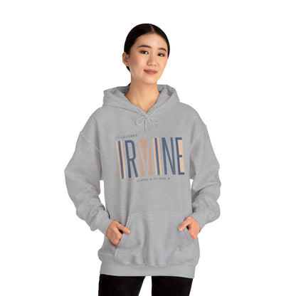 Irvine Modern Stripe Hoodie — Minimal City Name Pullover