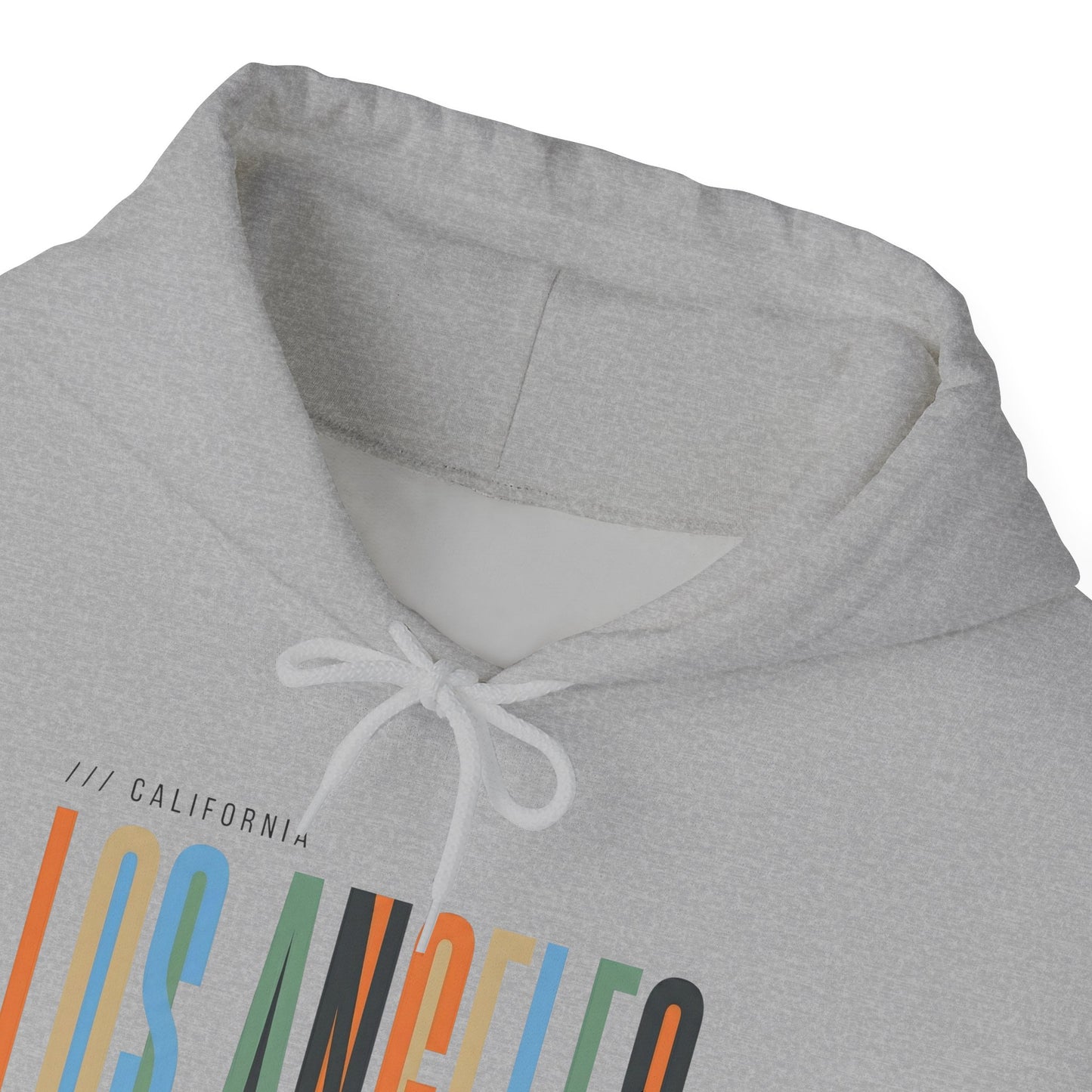 Los Angeles Colorblock Hoodie — Retro City Typography Sweatshirt