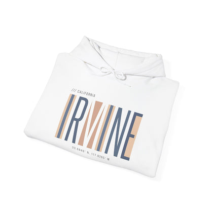 Irvine Modern Stripe Hoodie — Minimal City Name Pullover