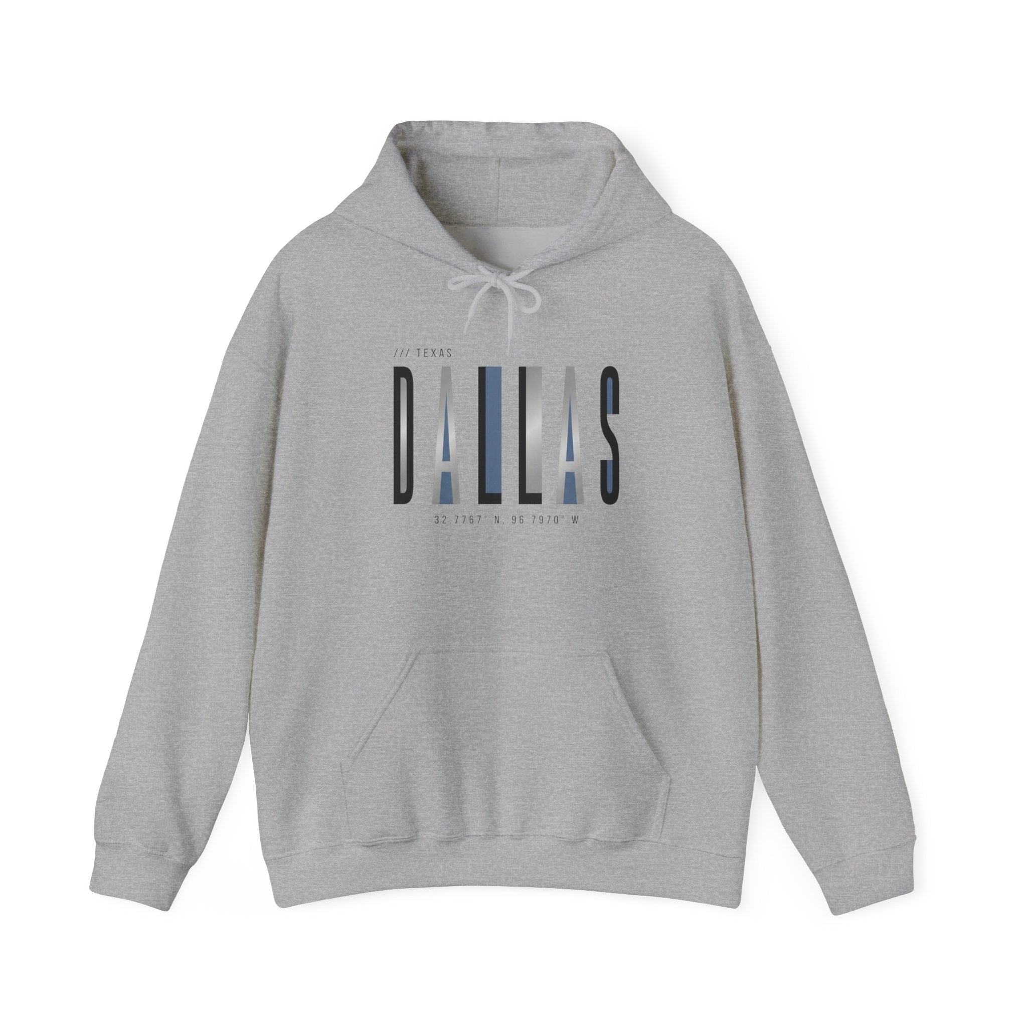 Dallas Skyline Hoodie — Modern City Graphic Hooded Sweatshirt