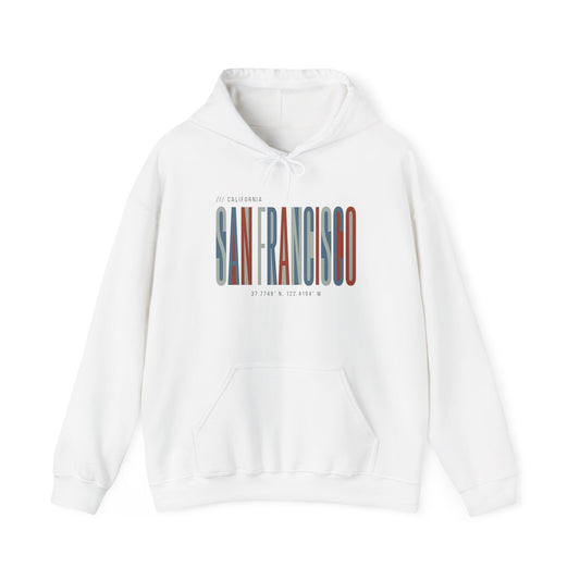 San Francisco Retro Stripe Hoodie — Vintage City Landmark Sweatshirt