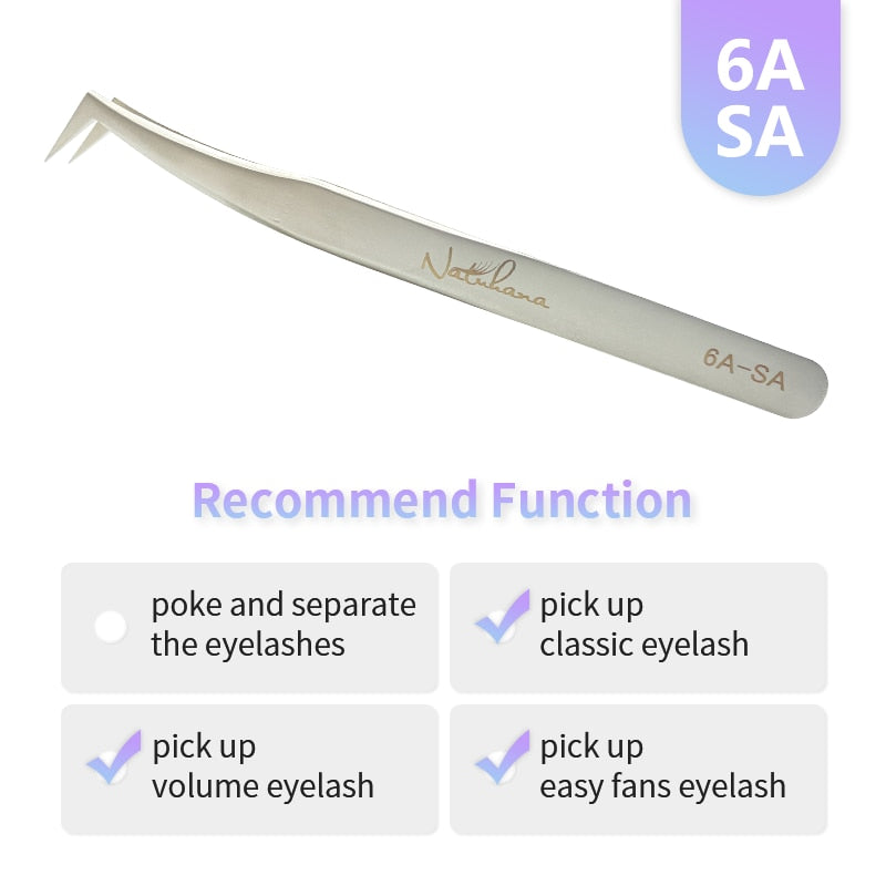 NATUHANA Anti-static Straight Eyelash Extension Tweezers