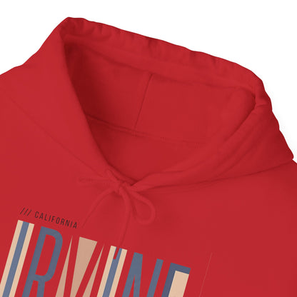 Irvine Modern Stripe Hoodie — Minimal City Name Pullover