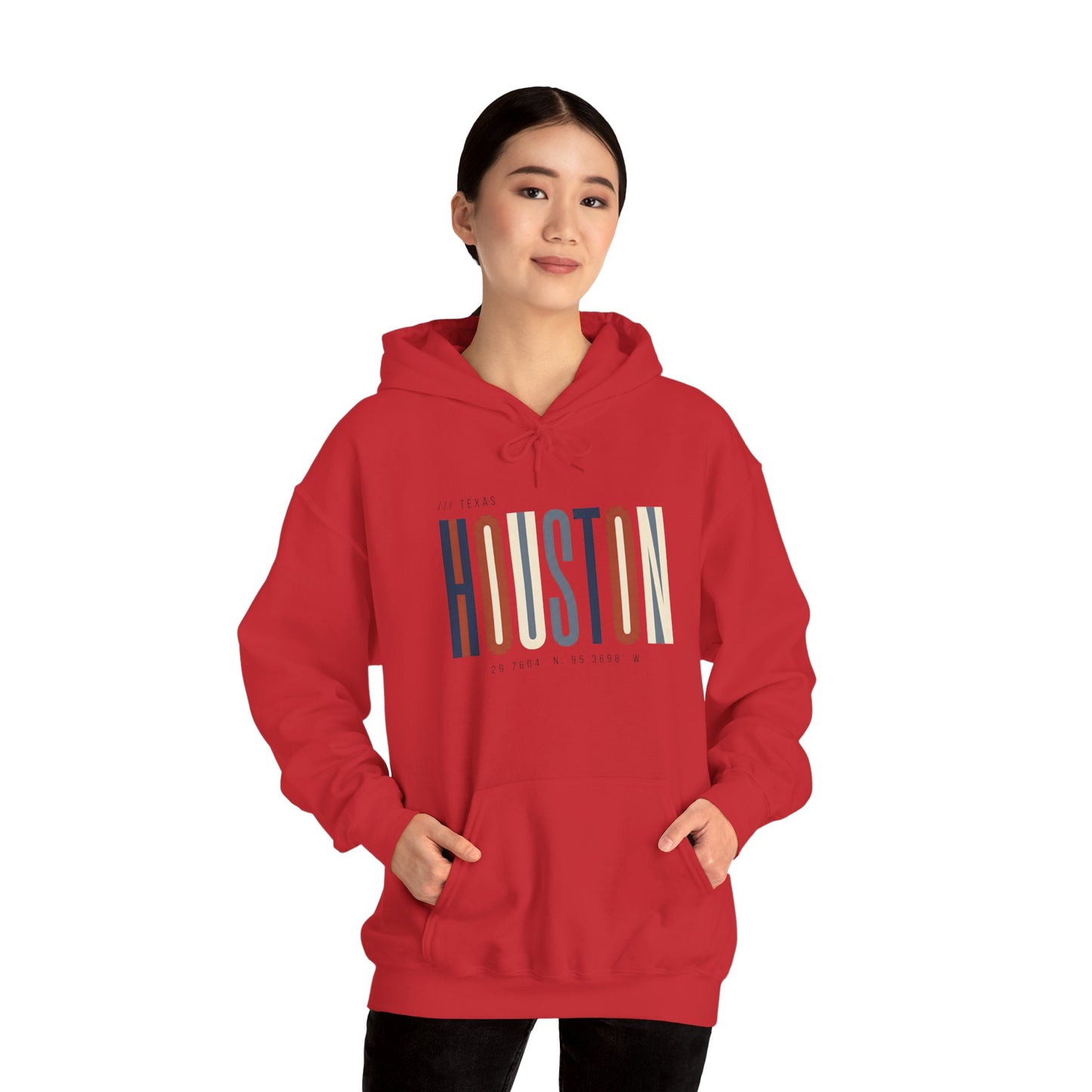 Houston Retro Stripe Hoodie — Vintage City Pride Sweatshirt