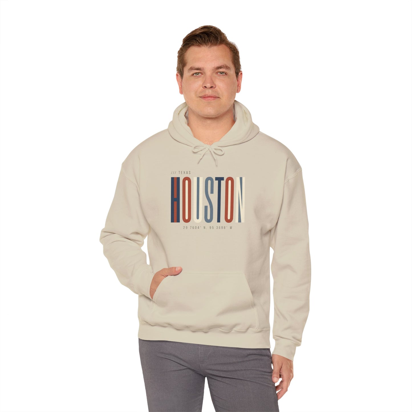 Houston Retro Stripe Hoodie — Vintage City Pride Sweatshirt