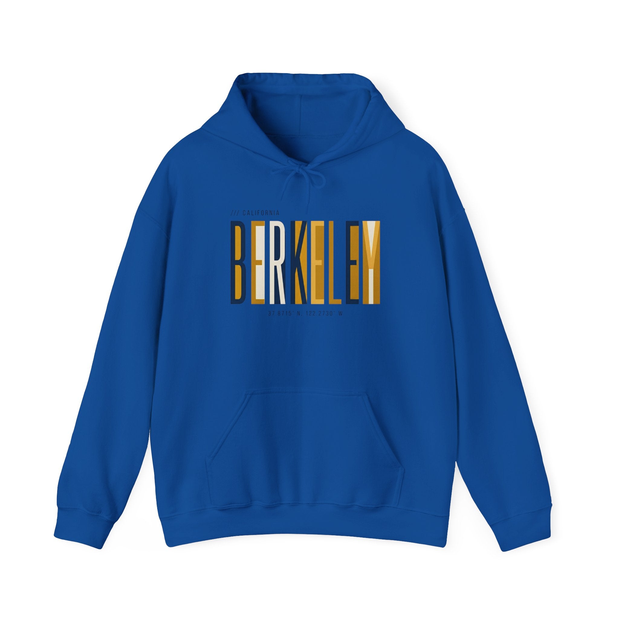 Berkeley Vertical Stripes Hoodie — Modern Collegiate Graphic Sweatshirt